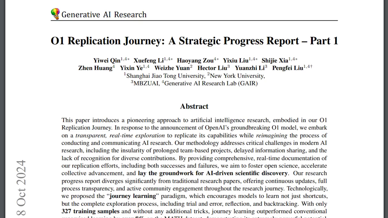 O1 Replication Journey