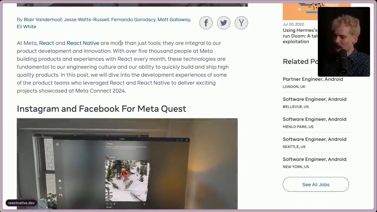 Meta's React Investments