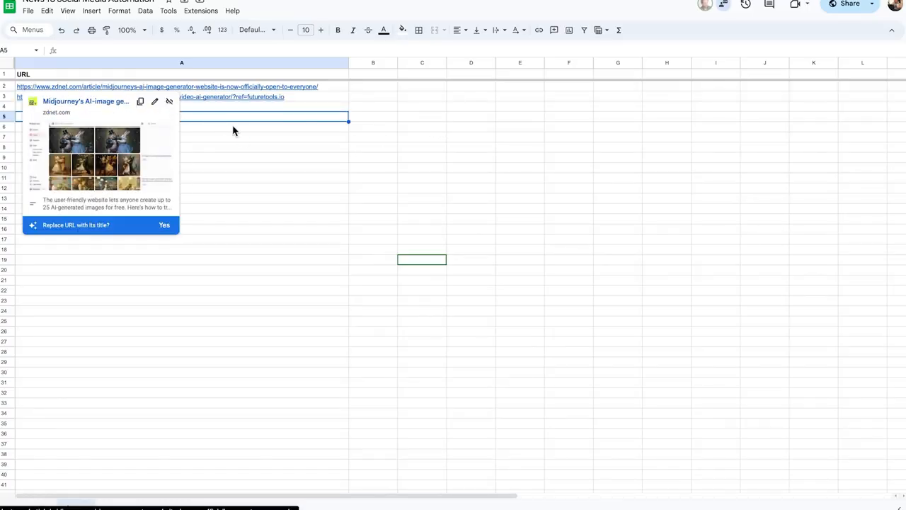 Setting up Google Sheets and Perplexity AI