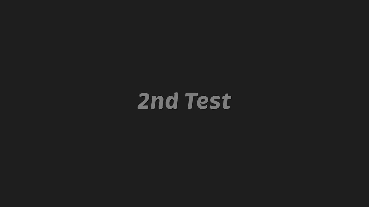 Results from the First Test