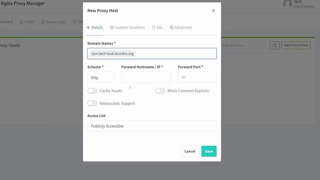 Configure Reverse Proxies for Proxmox and TrueNAS